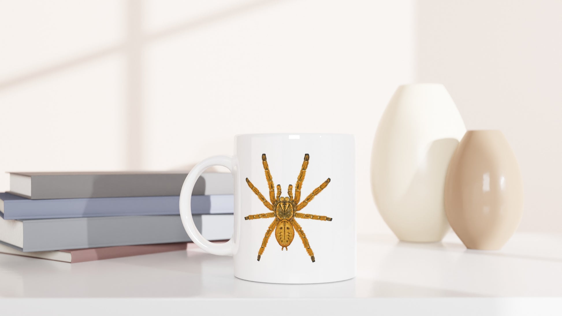 Orange Baboon Tarantula, Pterinochilus Murinus, Ceramic Graphic Mug from The Silk Ranch