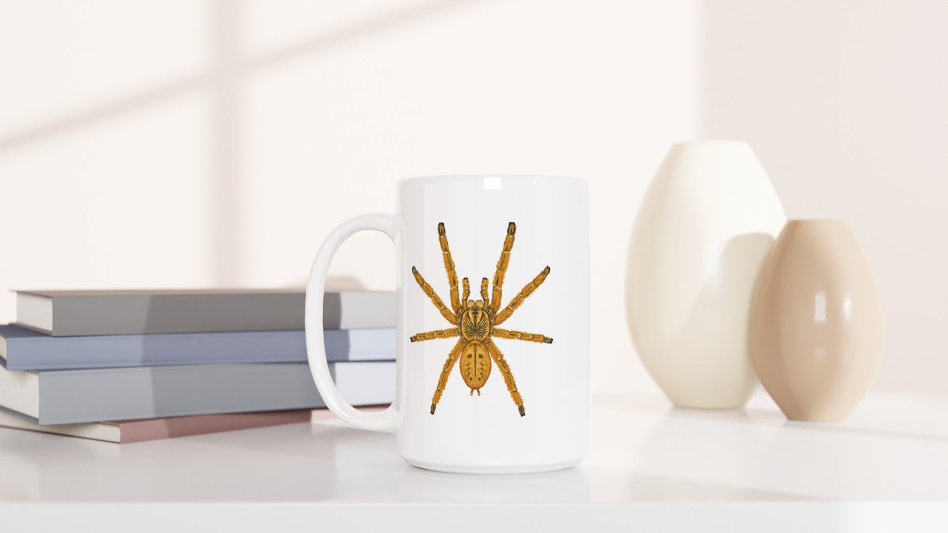 Orange Baboon Tarantula, Pterinochilus Murinus, Ceramic Graphic Mug from The Silk Ranch