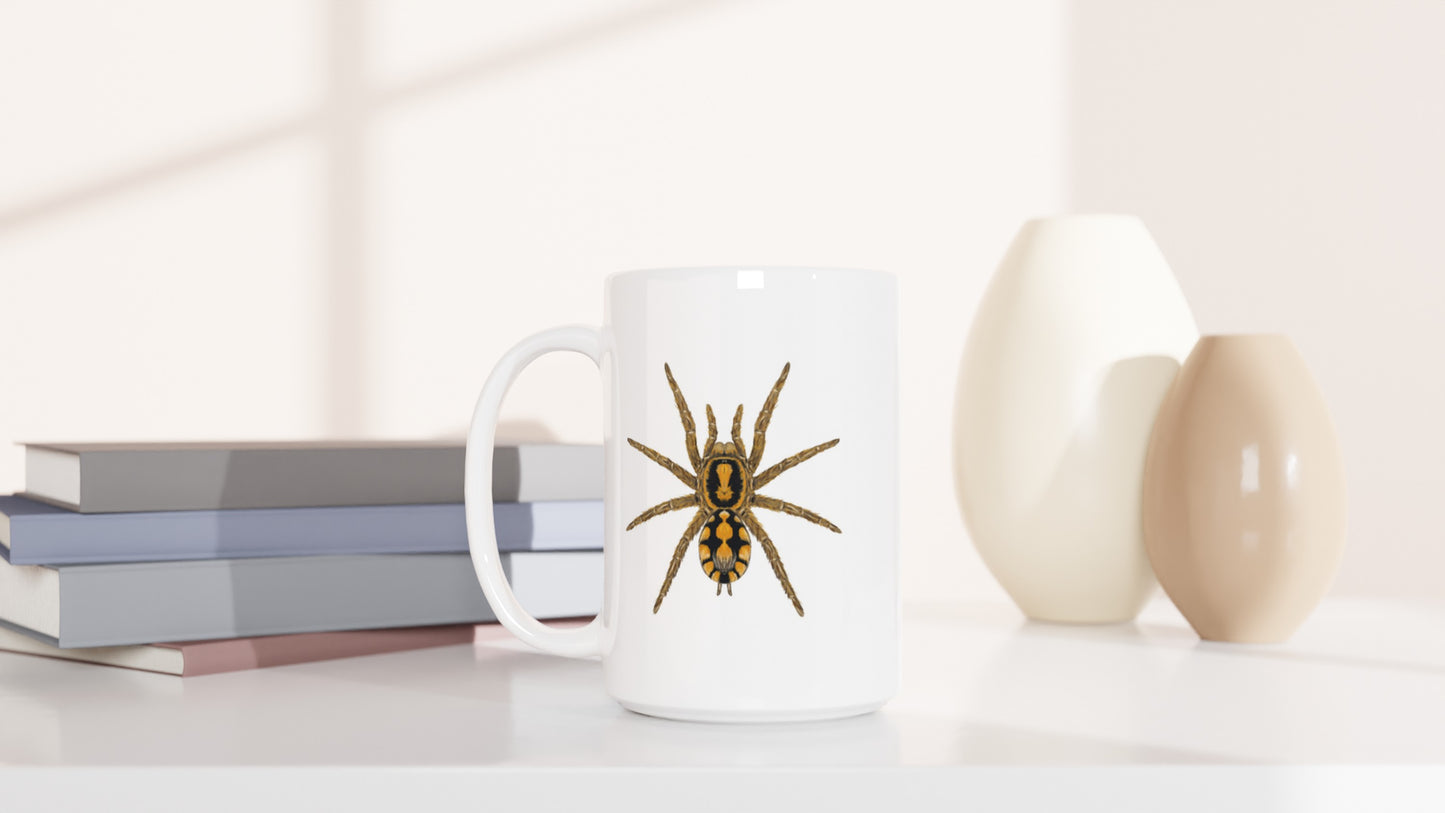 Pumpkin Patch Tarantula, Hapalopus Formosus, Ceramic Graphic Mug from The Silk Ranch