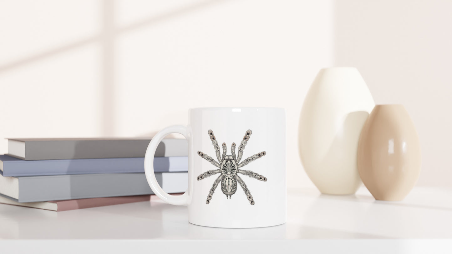 Togo Starburst Tarantula, Heteroscodra Maculata, Ceramic Graphic Mug from The Silk Ranch